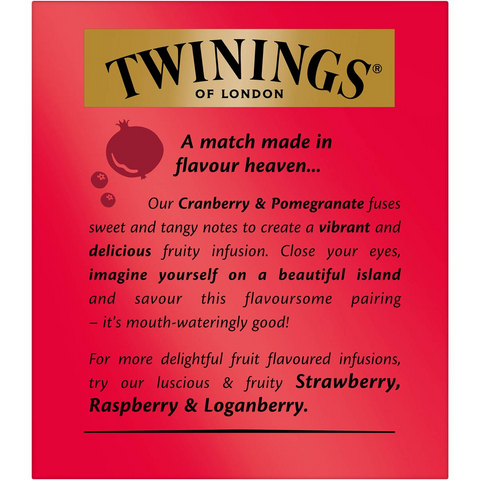 Twinings Cranberry & Pomegranate Tea Bags 10 Pack