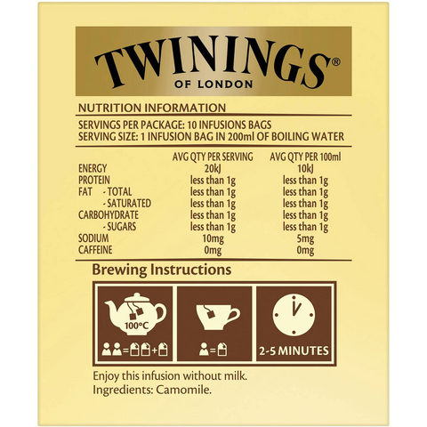 Twinings Pure Camomile Tea Bags 10 Pack