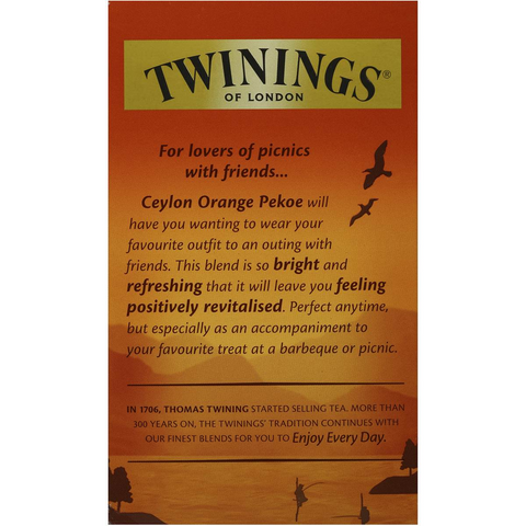 Twinings Ceylon Orange Pekoe Tea Bags 50 Pack