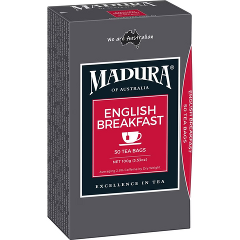 Madura English Breakfast Tea Bags 50 Pack 100g