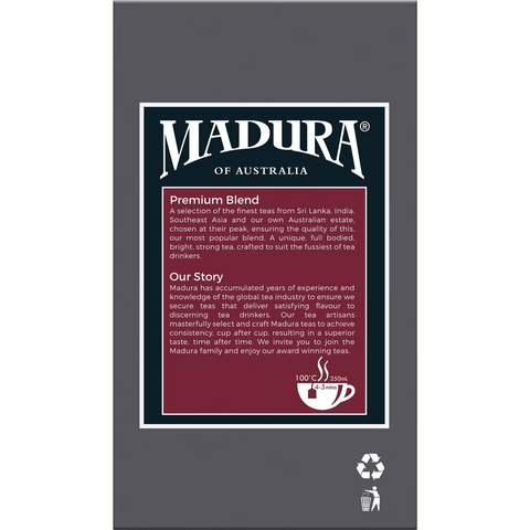 Madura Premium Blend Tea Bags 50 Pack 100g