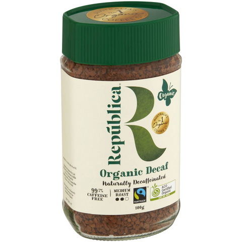 Republica Organic Instant Coffee 100% Pure Decaffeinated 100g