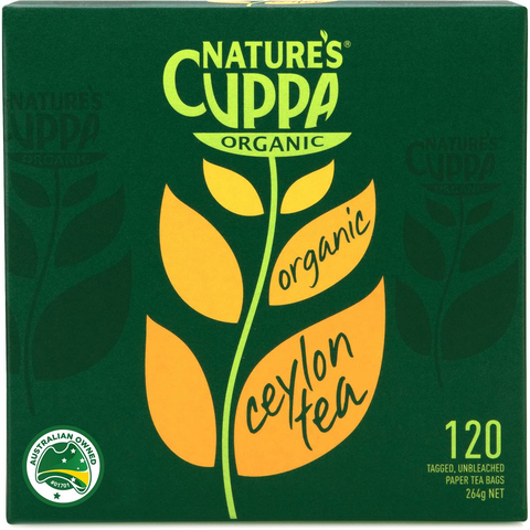 Nature's Cuppa Organic Ceylon Premium Tea Bags 120 Pack