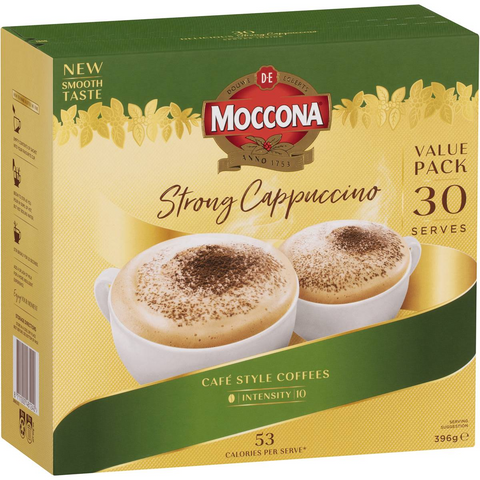 Moccona Coffee Sachets Strong Cappuccino 30 Pack