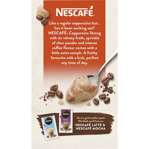 Nescafe Strong Cappuccino Coffee Sachets 10 Pack