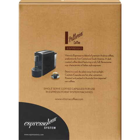 Vittoria Espressotoria Espresso Coffee Capsules 12 Pack