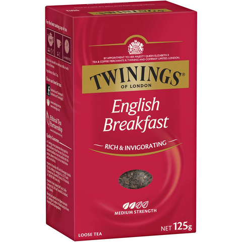 Twinings English Breakfast Loose Leaf Tea 125g