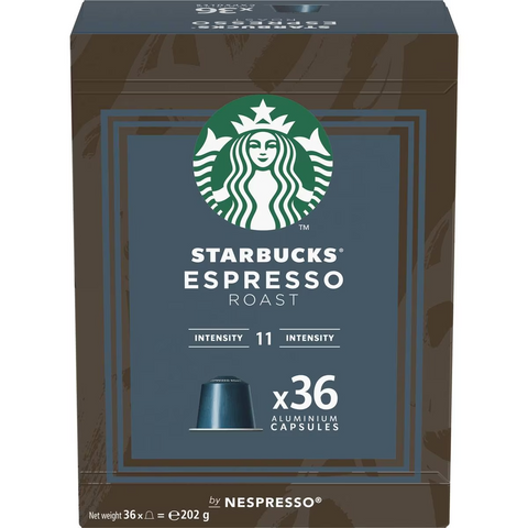 Starbucks By Nespresso Espresso Roast Coffee Pods Capsules 36 Pack