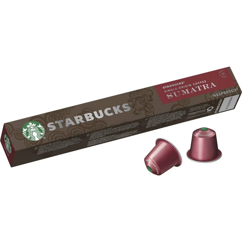 Starbucks By Nespresso Single Origin Sumatra Coffee Pods Capsules 10 Pack