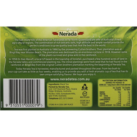 Nerada Tea Bags 50 Pack 100g