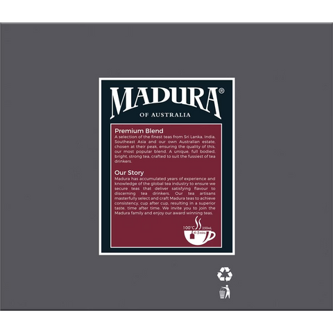 Madura Premium Blend Tea Bags 100 Pack 200g