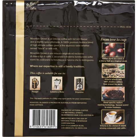 Vittoria Mountain Grown Ground Coffee 1kg