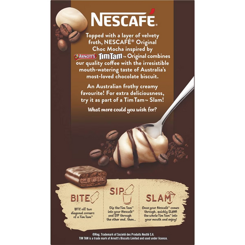 Nescafe Original Choc Mocha Tim Tam Coffee Sachets 8 Pack