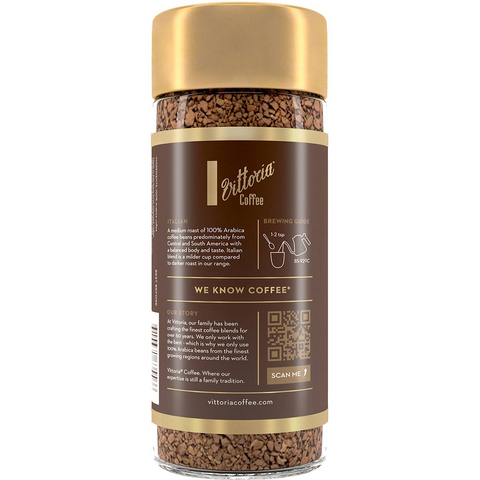 Vittoria Freeze Dried Instant Coffee Italian 100g