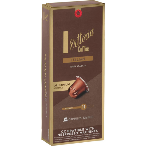 Vittoria Italian Nespresso Compatible Coffee Capsules Pack 10