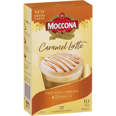 Moccona Coffee Sachets Caramel Latte 10 Pack