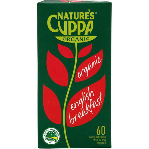 Nature's Cuppa English Breakfast Tea Bags 60 Pack 150g