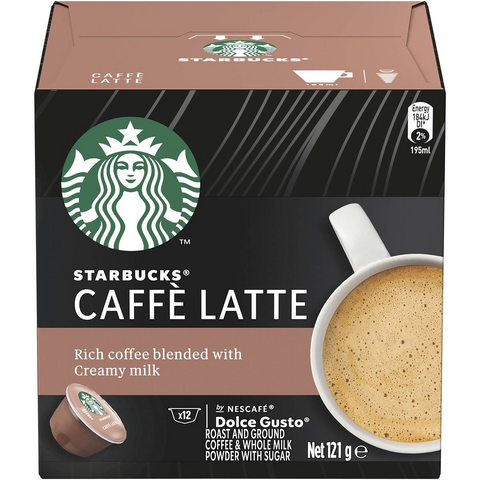 Starbucks By Nescafe Dolce Gusto Caffe Latte 121g