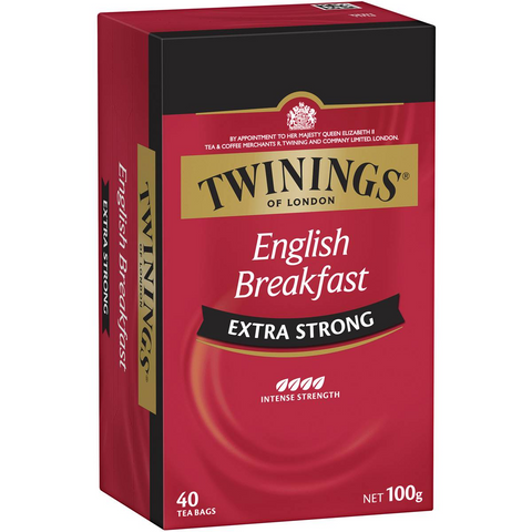 Twinings English Breakfast Extra Strong Tea Bags 40 Pack