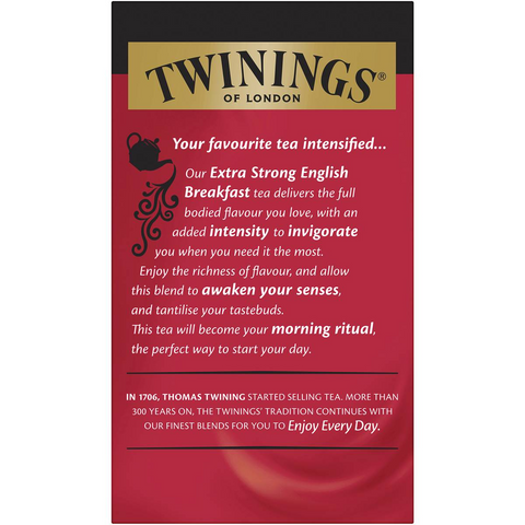 Twinings English Breakfast Extra Strong Tea Bags 40 Pack