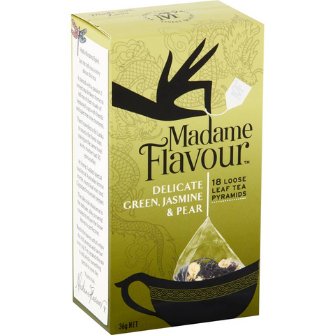 Madame Flavour Green Jasmine & Pear Tea Pods 18 Pack