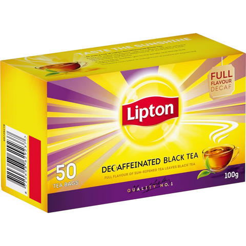 Lipton Black Tea Decaffeinated 50 Pack