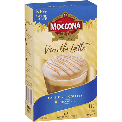 Moccona Coffee Sachets Vanilla Latte 10 Pack