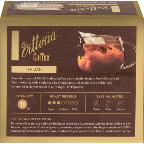 Vittoria Coffee Bags Italian 20 Pack