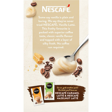 Nescafe Vanilla Latte Coffee Sachets 10 Pack