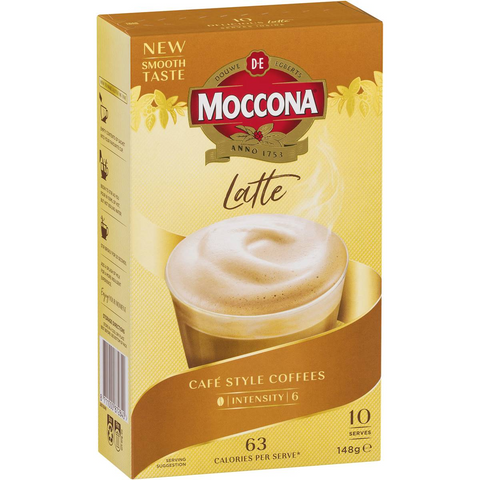 Moccona Coffee Sachets Latte 10 Pack