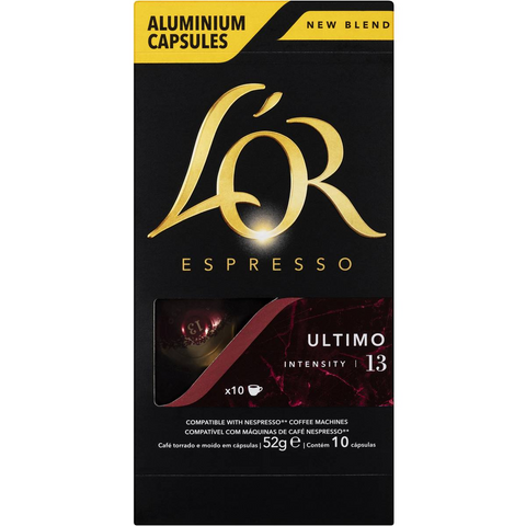 L'or Espresso Ultimo Intensity 13 Coffee Capsules 10 Pack