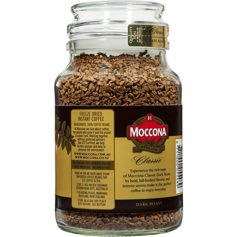 Moccona Freeze Dried Instant Coffee Classic Dark Roast 200g