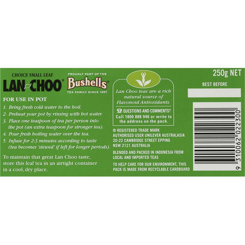 Bushells Lan Choo Loose Leaf Tea 250g