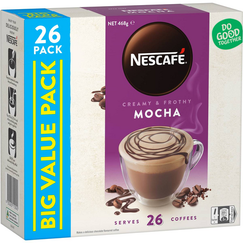 Nescafe Mocha Coffee Sachets 26 Pack