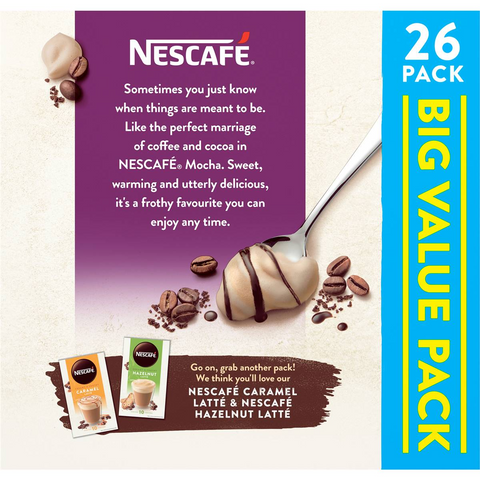 Nescafe Mocha Coffee Sachets 26 Pack