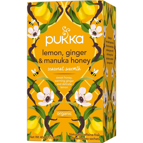 Pukka Tea Bags Lemon Ginger & Manuka Honey 20 Pack