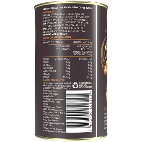 Jarrah Salted Caramel Latte Instant Coffee 250g