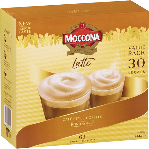 Moccona Coffee Sachets Latte 30 Pack