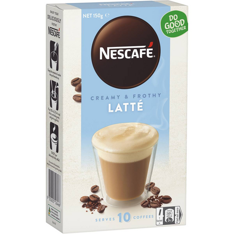 Nescafe Latte Coffee Sachets 10 Pack