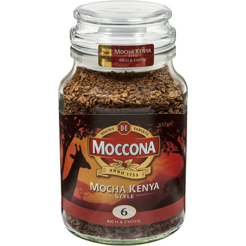 Moccona Freeze Dried Instant Coffee Mocha Kenya Style 200g