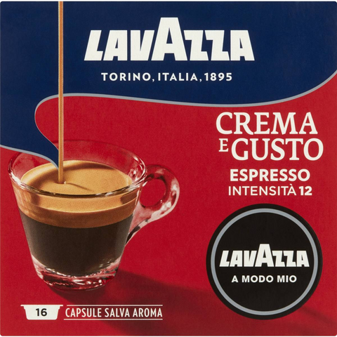 Lavazza Crema E Gusto A Modo Mio Coffee Pods 16 Pack