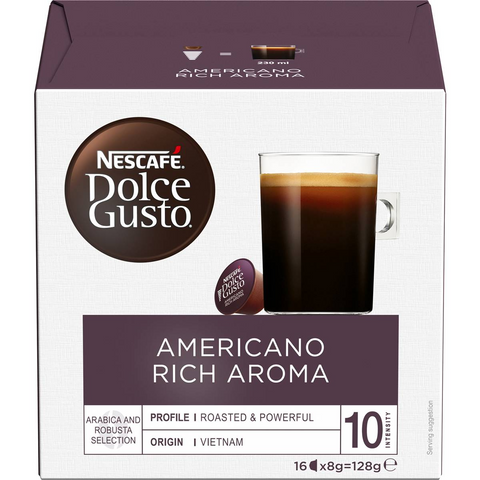 Nescafe Dolce Gusto Americano Rich Aroma Coffee Pods 16 Pack