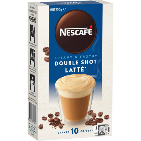 Nescafe Double Shot Latte Coffee Sachets 10 Pack