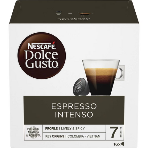 Nescafe Dolce Gusto Espresso Intenso Coffee Pods 16 Pack