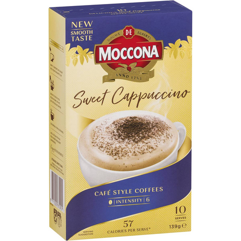 Moccona Coffee Sachets Sweet Cappuccino 10 Pack