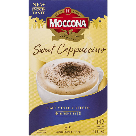 Moccona Coffee Sachets Sweet Cappuccino 10 Pack