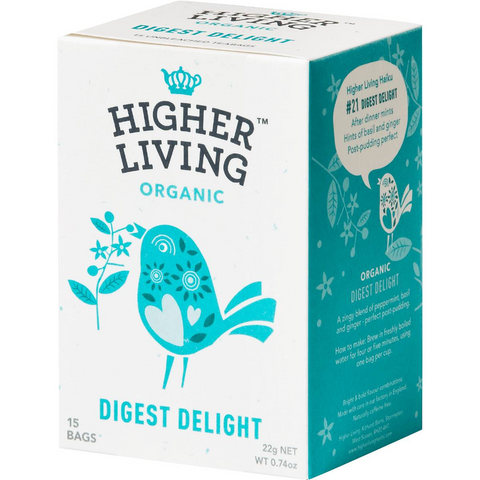 Higher Living Organic Digest Delight Tea Bags 15 Pack