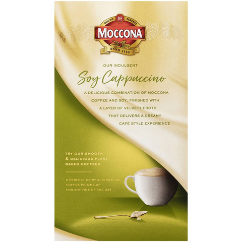 Moccona Plant Based Coffee Sachets Soy Cappuccino 8 Pack