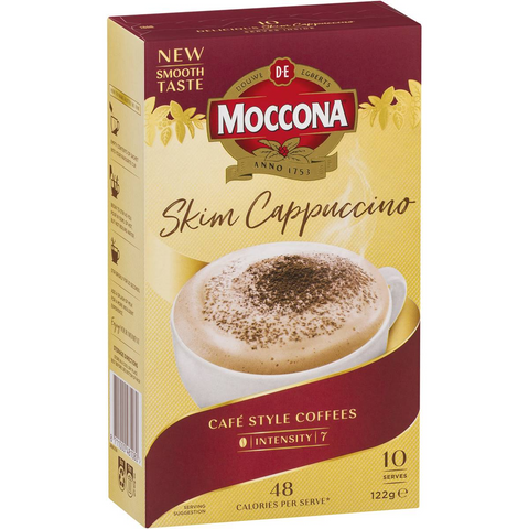 Moccona Coffee Sachets Skim Cappuccino 10 Pack