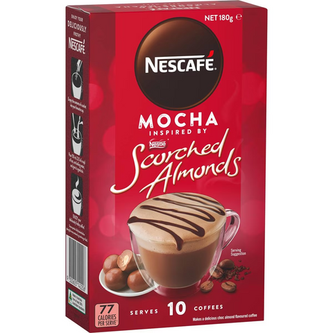 Nescafe Scorched Almond Mocha Coffee Sachets 10 Pack